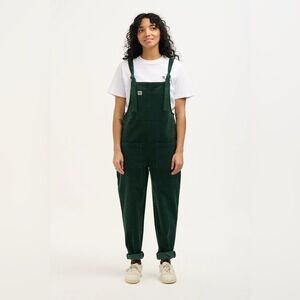 Lucy and Yak Original Corduroy Dungarees in Posy Green